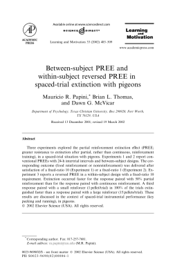 Between-subject PREE and within