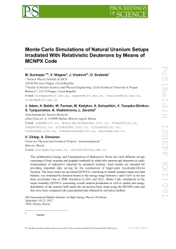 PoS(Baldin ISHEPP XXI)091 PoS(Baldin ISHEPP XXI)091