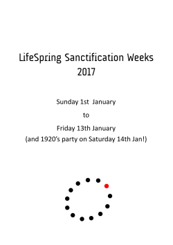 Sanctification 2017 - LifeSpring Church Reading