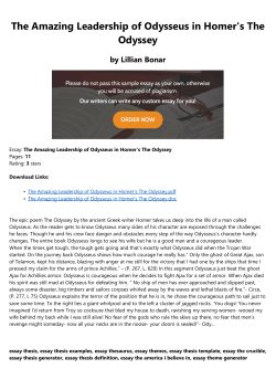 The Amazing Leadership of Odysseus in
