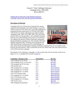 Campaign Files - Thomas Cooper Library