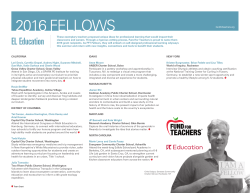 EL Education 2016 Fund for Teachers Fellows
