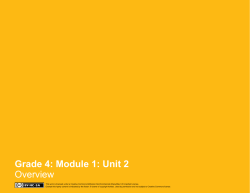 Grade 4: Module 1: Unit 2 Overview
