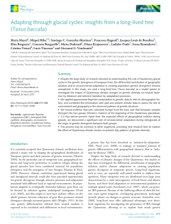 Adapting through glacial cycles