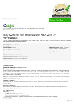 Body Systems and Homeostasis MEA with Dr. Homeostasis