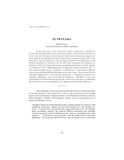 euthanasia - The Master`s Seminary
