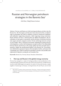 Russian and Norwegian petroleum strategies in the Barents Sea