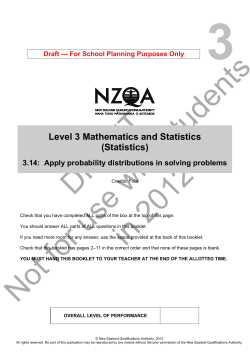 Level 3 Mathematics and Statistics
