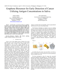 Graphene Biosensor for Early Detection of Cancer Utilizing Antigen
