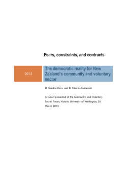 Fears, constraints and contracts. The democratic reality for New