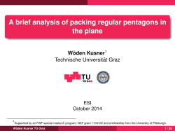 A brief analysis of packing regular pentagons in the plane