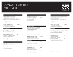 concert series 2015 · 2016