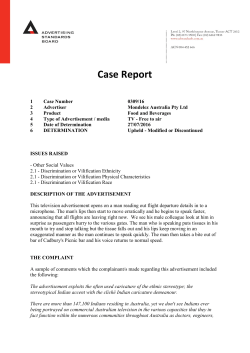 0309/16 - Advertising Standards Bureau