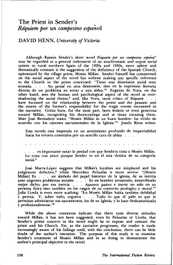 The Priest in Sender`s Requiem por un campesino espanoX DAVID