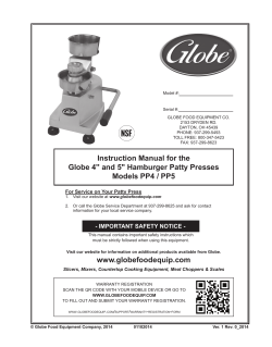 PP4 PP5 Patty Press Manual