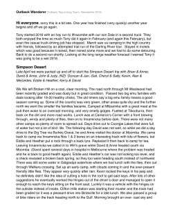 our 2016 Newsletter - Outback Tag-a