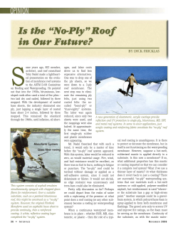 Is The &ldquo;No-Ply&rdquo; Roof In Our Future? [Opinion]
