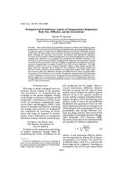 Ecological and Evolutionary Aspects of