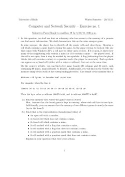 Computer and Network Security &ndash; Exercise no. 1