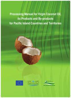 Processing Manual for Virgin Coconut Oil, its Products