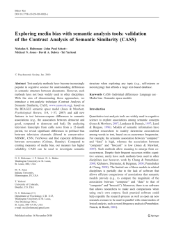 Exploring media bias with semantic analysis tools