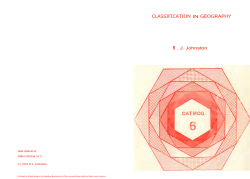 CLASSIFICATION IN GEOGRAPHY R . J. Johnston