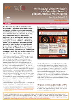 The Thesaurus Linguae Graecae