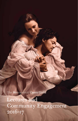 Lectures and Community Engagement 2016 &ndash;17