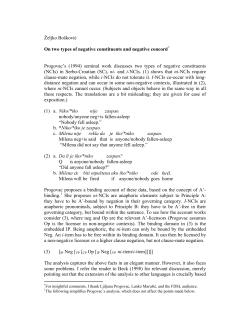 On two types of negative constituents and