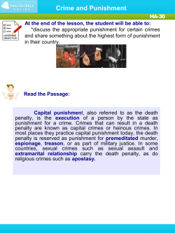 Crime and Punishment