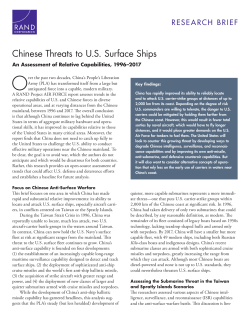 Chinese Threats to U.S. Surface Ships: An Assessment of Relative
