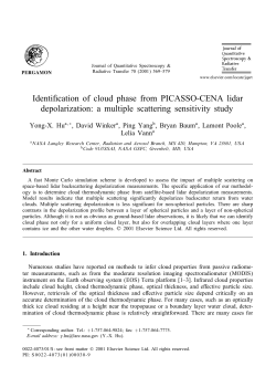 Identification of cloud phase from PICASSO