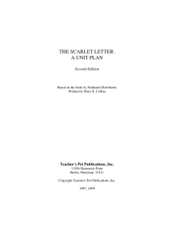 the scarlet letter: a unit plan