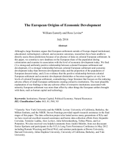 The European Origins of Economic Development