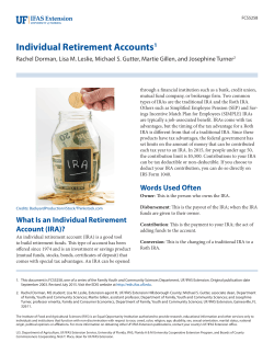 Individual Retirement Accounts - EDIS