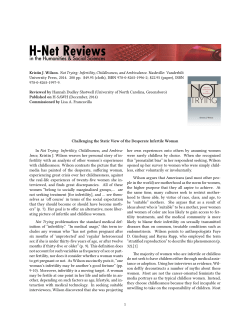 Challenging the Static View of the Desperate Infertile Woman - H-Net