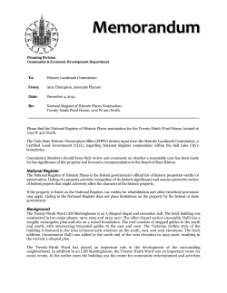 29th Ward House at approximately 1102 W 400 North