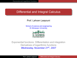 Differential and Integral Calculus