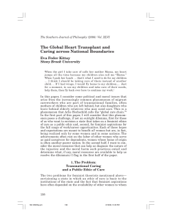 The Global Heart Transplant and Caring across