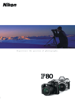 E xperiencethepassionof photography