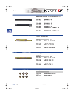 (102) KL-0174-... Spindles KL-0174-... Puller Bolts Type B