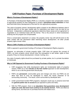 PDR Position Paper