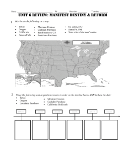 Review Unit 6 - Manifest destiny and Reform