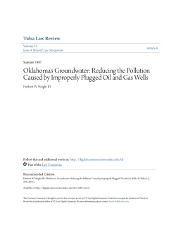 Oklahoma`s Groundwater: Reducing the Pollution Caused by