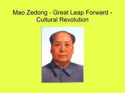 Mao Zedong - Great Leap Forward