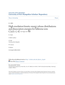 High-resolution kinetic energy release distributions and dissociation