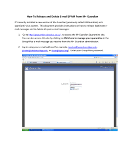 How To Release and Delete E-mail SPAM From M+