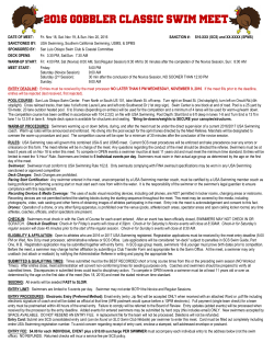 FRIDAY, JULY 6 - 4:00 p - Southern Pacific Masters Swimming