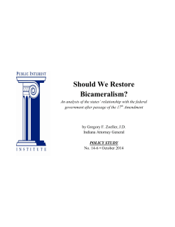 Should We Restore Bicameralism?