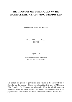The Impact of Monetary Policy on the Exchange Rate: A Study Using